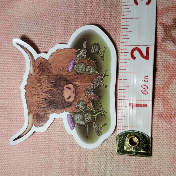 *(D) Highland Cow Sticker Western Farmhouse Decor Highland Cattle - Picture 2 of 4